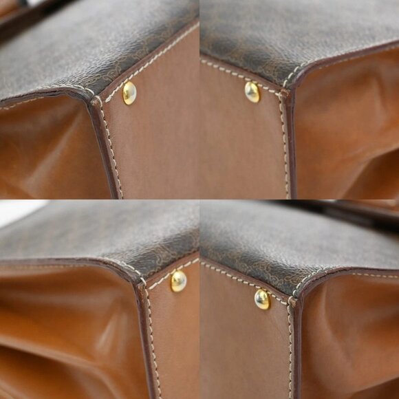 Share CELINE Logo Macadam 2Way Pattern Shoulder Hand Bag PVC Leather Brown 37EE9 - Picture 7 of 16